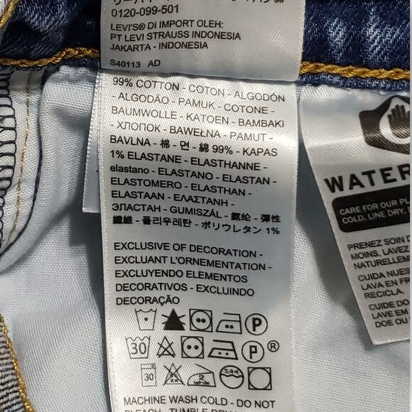 Levi's 70s High Flare Jeans Medium Blue Denim Womens Sz 27x32 Retro Casual - Picture 8 of 14